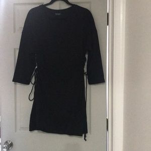 Top shop 3/4 sleeve T-shirt dress with lace detail